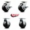 Service Caster 4 Inch Polyolefin Caster Set with Ball Bearings 2 Brakes 2 Rigid SCC SCC-20S420-POB-TLB-2-R-2 - alternate 6